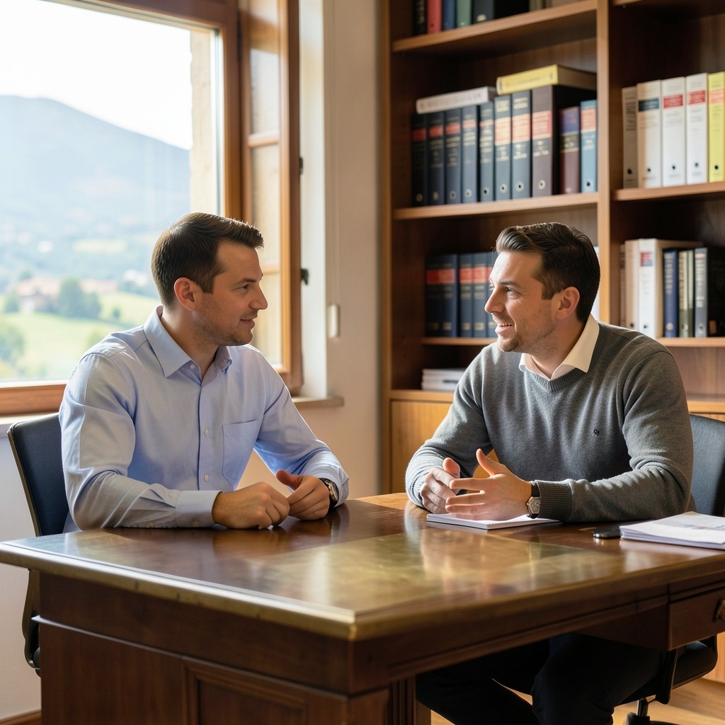 Equipo de consultores laborales en despacho de Camargo